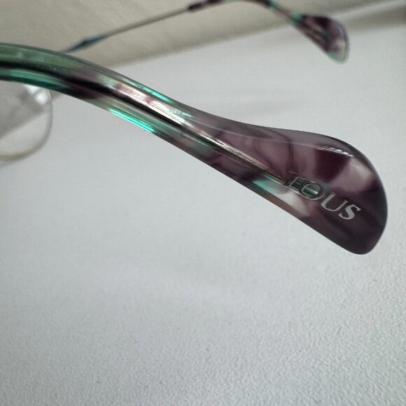 TOUS Teal Aviator Eyeglasses Frames Vintage Style main image 8